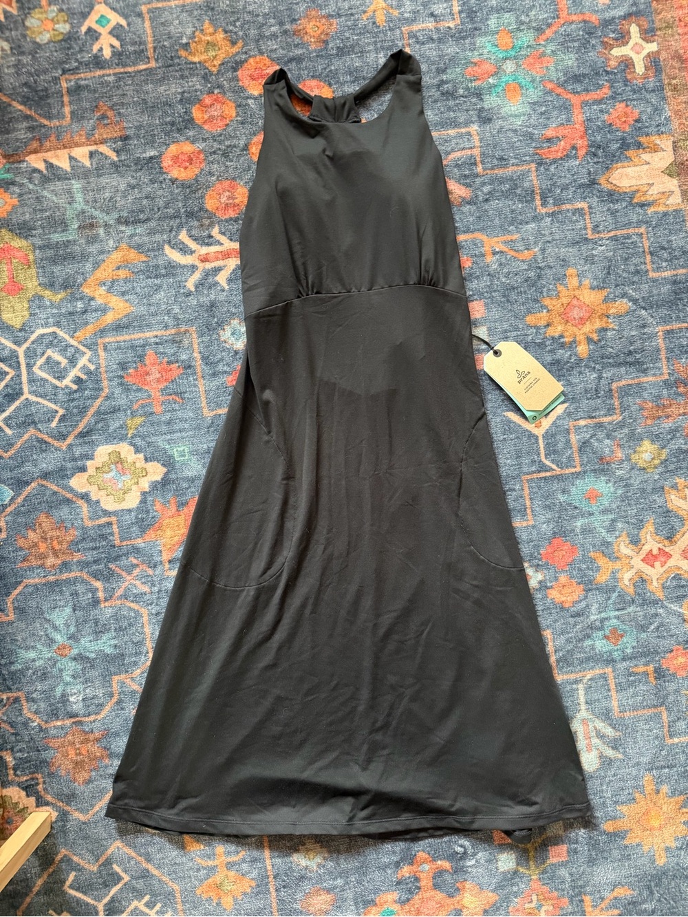 Prana Black Sleeveless A-Line Dress